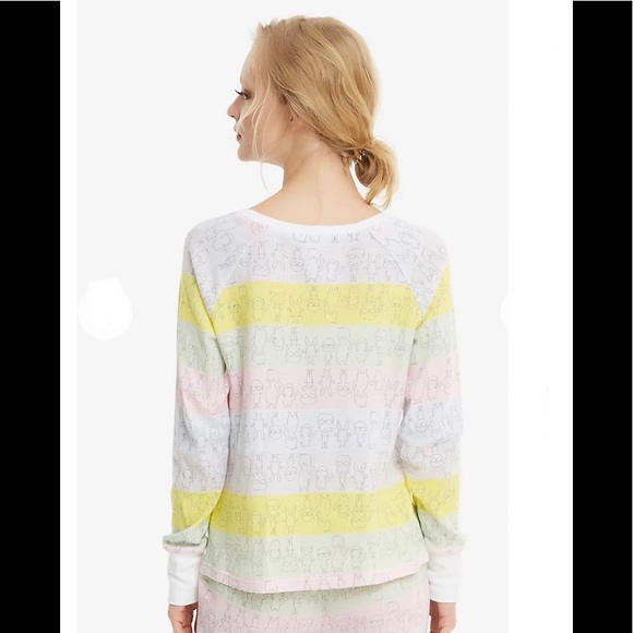 NWOT! BOB’S BURGERS Striped Thermal PAJAMAS SLEEP SET!BRAND NEW Lost tag @ store - Picture 3 of 14